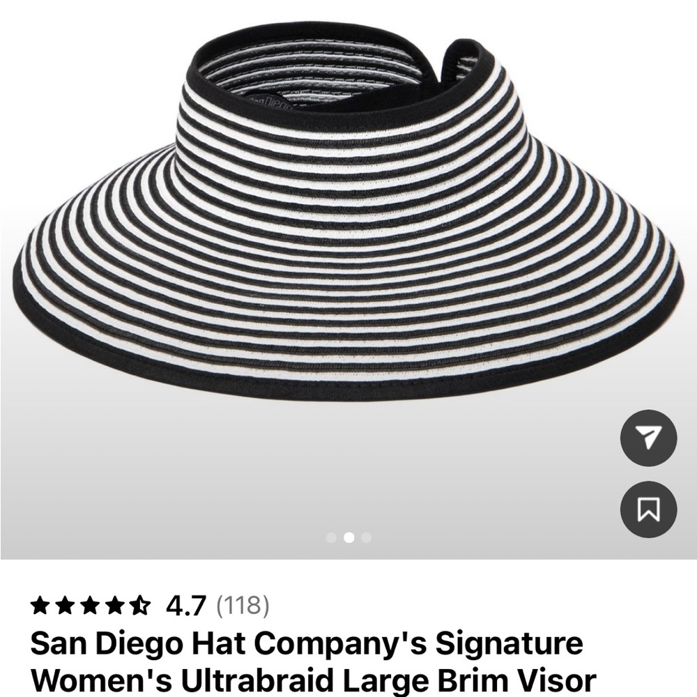San Diego Hat Company large brim visor. NWOT